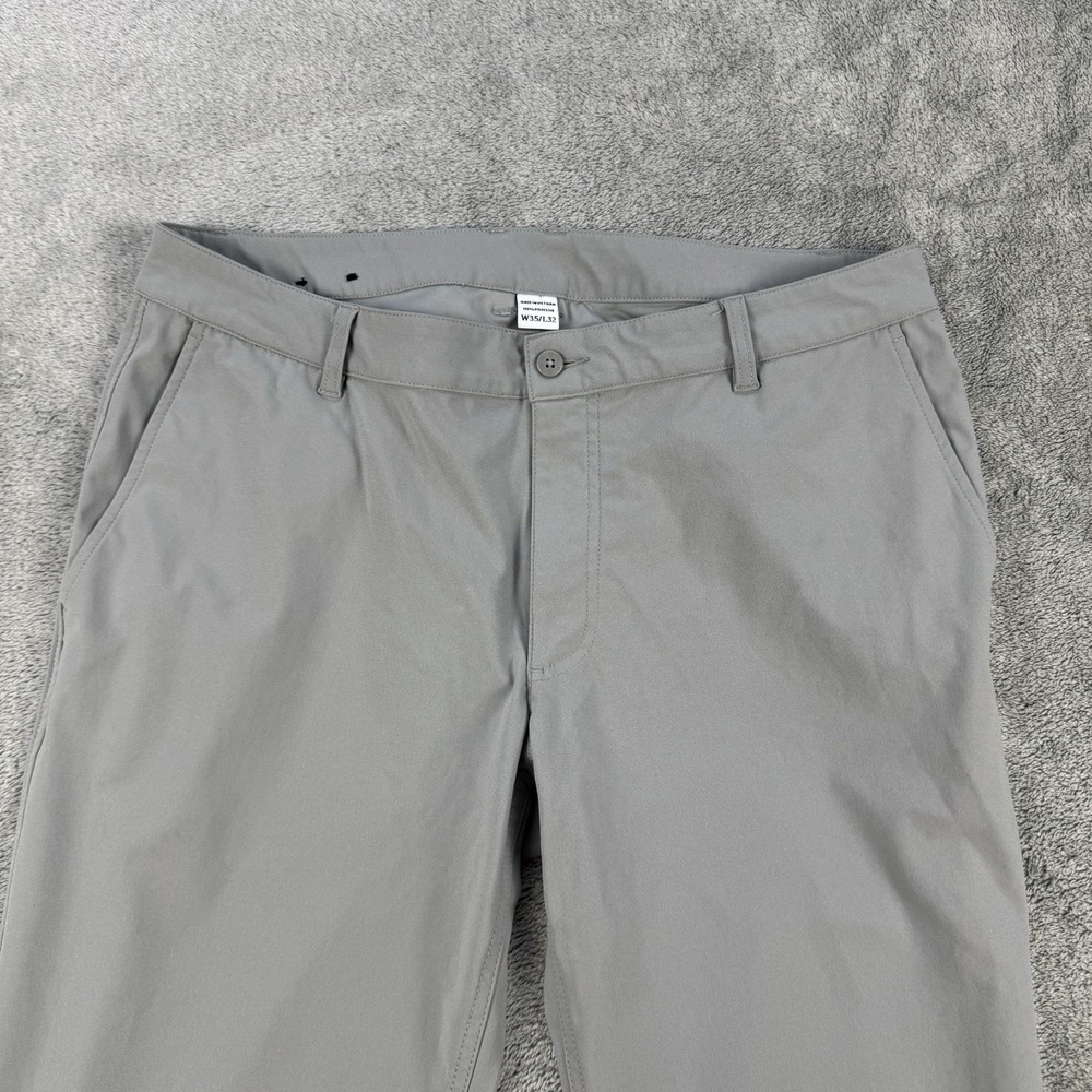 FootJoy Mens Knit Golf Pants Gray 36x31 Athletic Fit Flat Front 29019
